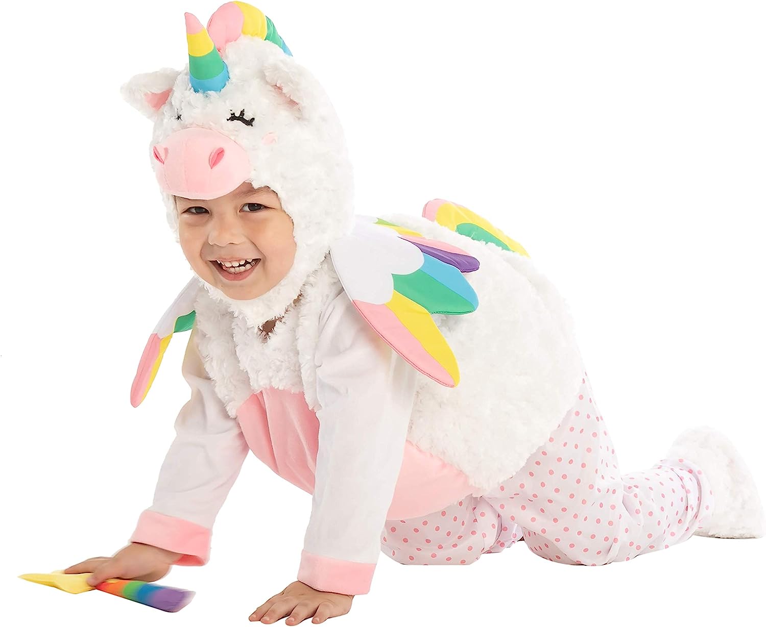 Spooktacular Creations Cute Lil’ Baby Unicorn Costume with Wings and Star Wand for Halloween Dress Up Party, Cosplay Party - Image 3